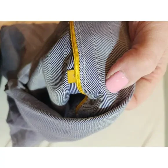 Robert Talbott Carmel 100% Cotton Shirt Mens XL Blue Herringbone Long Sleeve - Picture 11 of 13